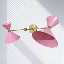 1950's Mid Century Handmade Brass Italian Diabolo Wall Sconce Light Fixture