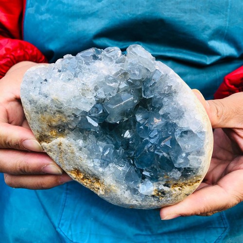 1480+1200G  Top natural blue crystal cave quartz crystal cave mineral specimens - Bild 4 von 20