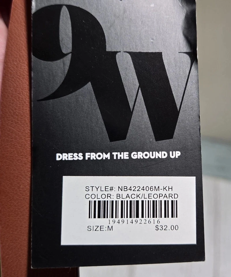 Cinturón Nine West Doble Lazo Imitación Cuero Coñac Sutil Animal Hebilla Dorada MED NUEVO Foto 4 de 4