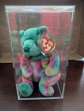 MAY the BIRTHDAY BEAR Ty Beanie Baby with Plastic Case