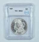 1887 Morgan Silver Dollar MS63 ICG *3755
