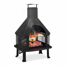 Terrassenofen Terrassenkamin Gartenofen Feuerstelle mit Grill Außenkamin