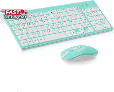 Cimetech Wireless Keyboard and Mouse Combo, Compact Full Size Wireless Keyboard 