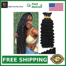 MOTFIN Human Braiding Hair for Boho Braids 20 Inch Curly Wave Bulk Bundles ...