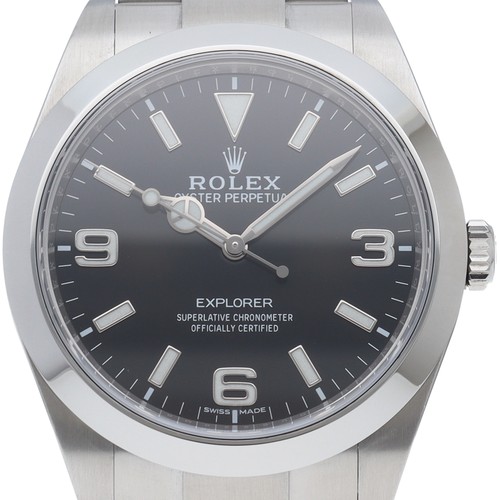 ROLEX Explorer 1 Watch (Late Model) 214270 (Runtime) Stainless Steel mensWat...