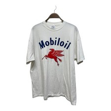 Hanes Beefy-T Vintage 90s Mobil Oil Pegasus T-Shirt Made in USA