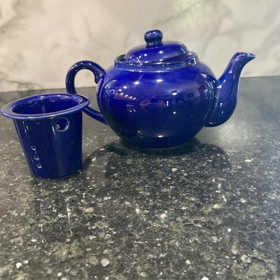 Old Amsterdam Cobalt Blue Teapot With Infuser 2 Cup Capacity Preowned 