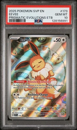 2025 POKEMON SVP EN-SV BLACK STAR PROMO #173 EEVEE PSA 10