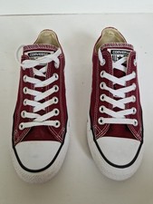 Image of UNISEX CONVERSE ALL STAR TRAINERS/SNEAKERS MAROON/BURGUNDY UK SIZE 5 NEW UNWORN