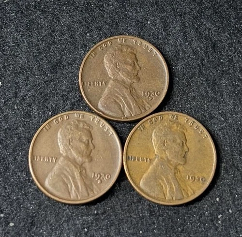 1930 P D S Lincoln Wheat Pennies- Free Shipping #2