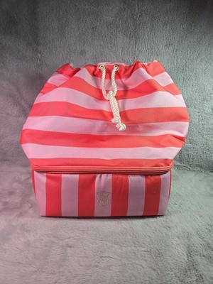 Victoria's Secret Beach Cooler Backpack NEW Summer 2025 NWT Striped Pink