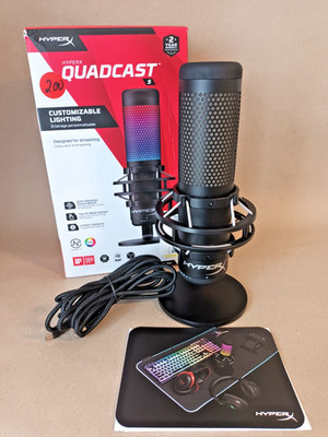 HyperX QuadCast S RGB USB-Kondensatormikrofon, PC, PS5, Mac, schwarz
