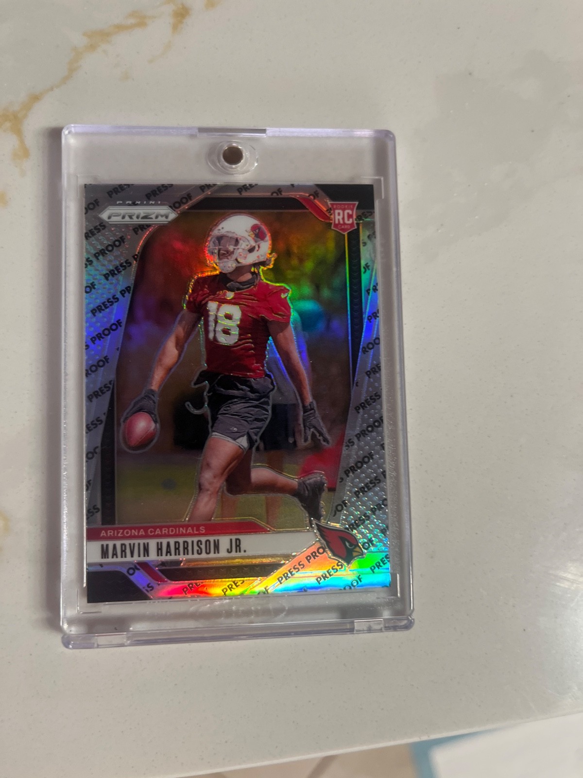 2024 Panini Prizm Marvin Harrison Jr RC Press Proof Silver Case Hit SSP #375