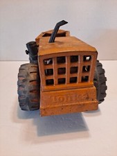 Tonka Turbo-Diesel Orange Metal XMB-975 Construction Truck Missing Parts VTG
