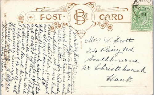 Postcard Bamforth Comic pantomime theatre posted 1911 - Foto 2 di 2