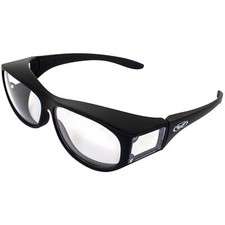 Global Vision Escort OTG Motorcycle Safety Sunglasses Black w/ Clear Lens