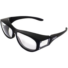 Global Vision Escort OTG Motorcycle Safety Sunglasses Black w/ Clear Lens
