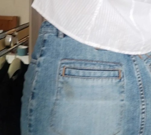 Y2k Vintage Fcuk Denim Skirt Highwaisted Front Split - Picture 11 of 11