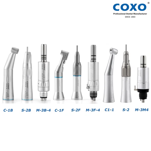 COXO Dental Low Slow Speed Handpiece 11 Straight Contra Angle Air Motor 4 Hole