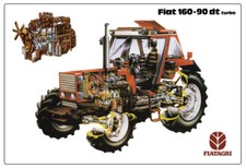 A3 Vintage FIAT Fiatagri 160-90 dt Turbo Advertising Brochure Poster VERY RARE