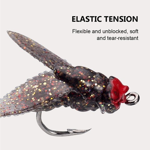 40pcs 12mm Bionic Fly Fishing Bait, Color Small Fly Hook Fly Fishing Bait UK - Picture 13 of 17