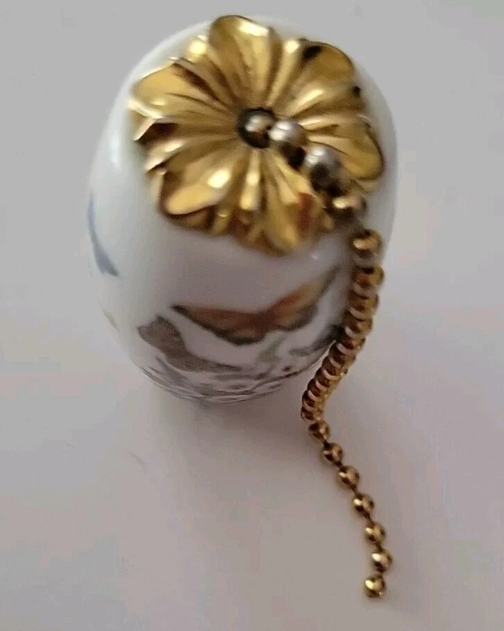  "Ventilador/Luz de Porcelana y Latón Años 80 Aproximadamente 2"" Acabado Tirar Mariposa Floral" Foto 3 de 4