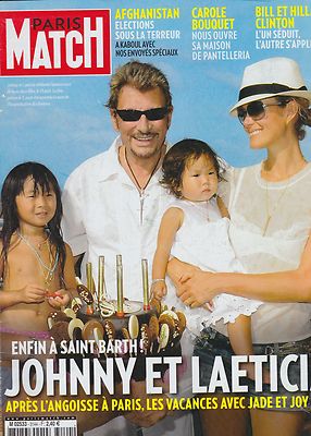 AUGUST 2009 PARIS MATCH JOHNNY HALLLYDAY ET LAETICIA IN SAINT BARTH