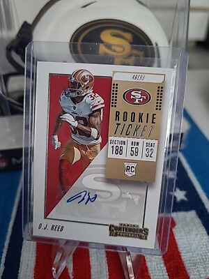 D.J. Reed Panini Rookie Contenders 2018 Autograph #313 San Francisco 49ers