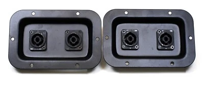 (2) Two METAL Jack Plates w/ Genuine Neutrik NL4MPXX Dual SpeakON for Speakers