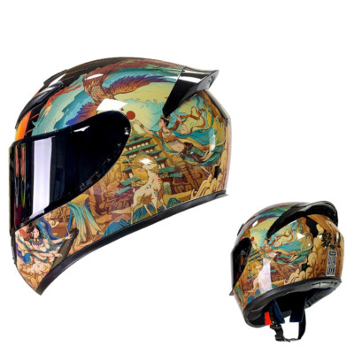 DOT Motorcycle Helmet Full Face Smoke Visor Motocross Racing Helmet Moto  Casco