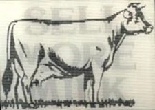 Sell More MILK/Dairy Cow 1960's Small VARI-VUE Flicker Advertisement  1"x 1 1/4"