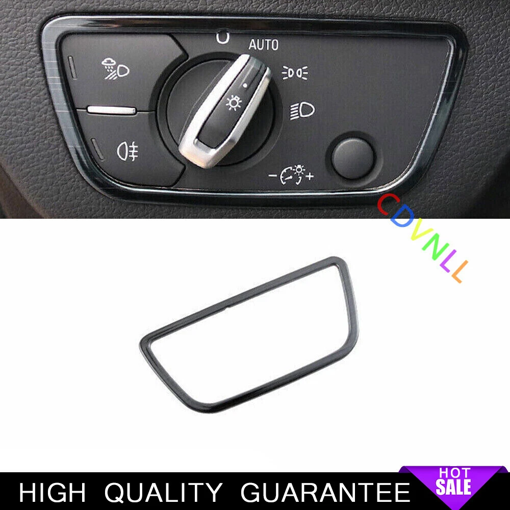 Function Control Button Frame Trim Fit For Audi A4 A5 2017-2021 Black Steels