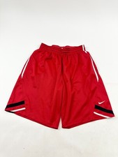 Nike Shorts Mens Large Red Double Dri-Fit Basketball Cross Training 646422-657