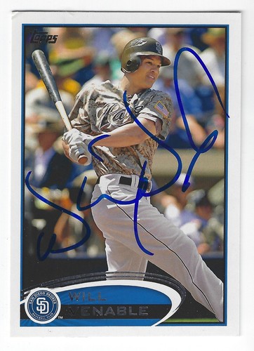 WILL VENABLE SAN DIEGO PADRES SIGNED 2012 CARD RANGERS CHICAGO WHITE SOX DODGERS