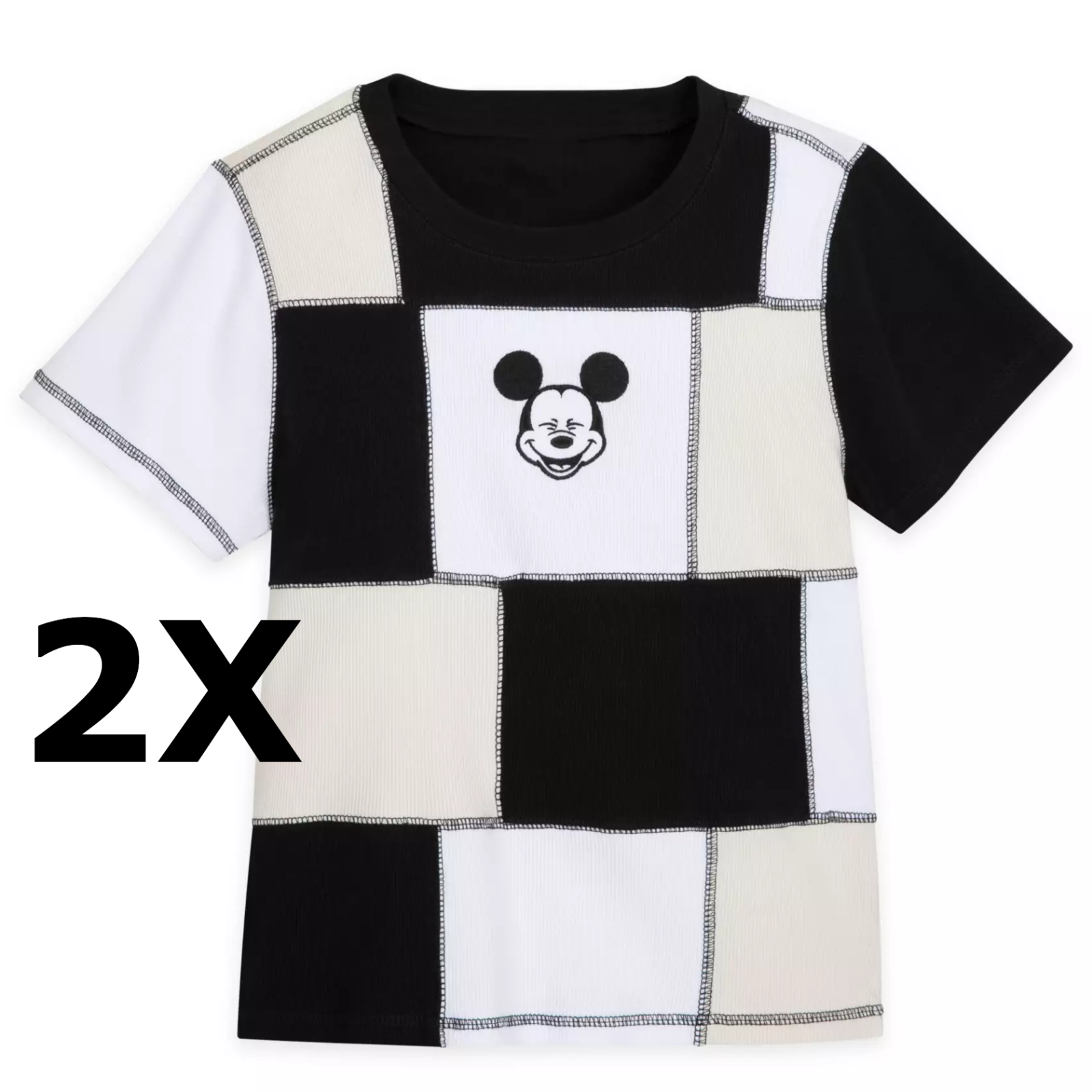 Disney Parks Mickey Mouse Checkered T-Shirt Adult 2X Her Universe