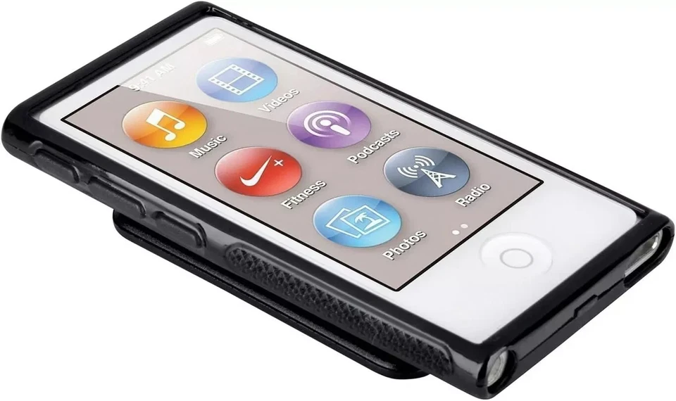 for Apple iPod Nano 7 Case,7th Generation 7G 7+Clear TPU Skin Case Cover (Black) - Image 3 of 4