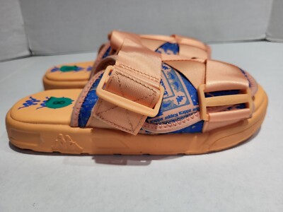 KAPPA AUTHENTIC NUUK 1 SANDALS Unisex Size 7-8 Peach-Blue  display picture 1