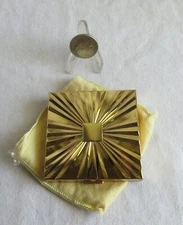 Vintage Max Factor Hollywood Gold Starburst Compact