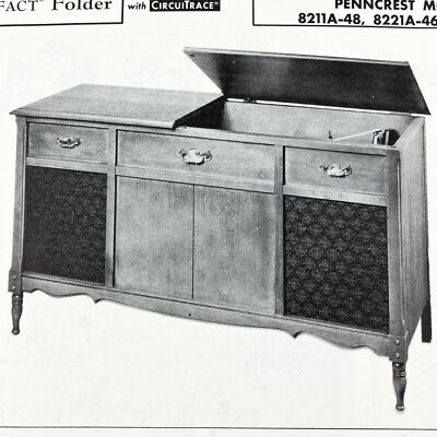1968 Penncrest Hifi 8211A-48 8221A-46 Schematic Service Manual Vintage Original