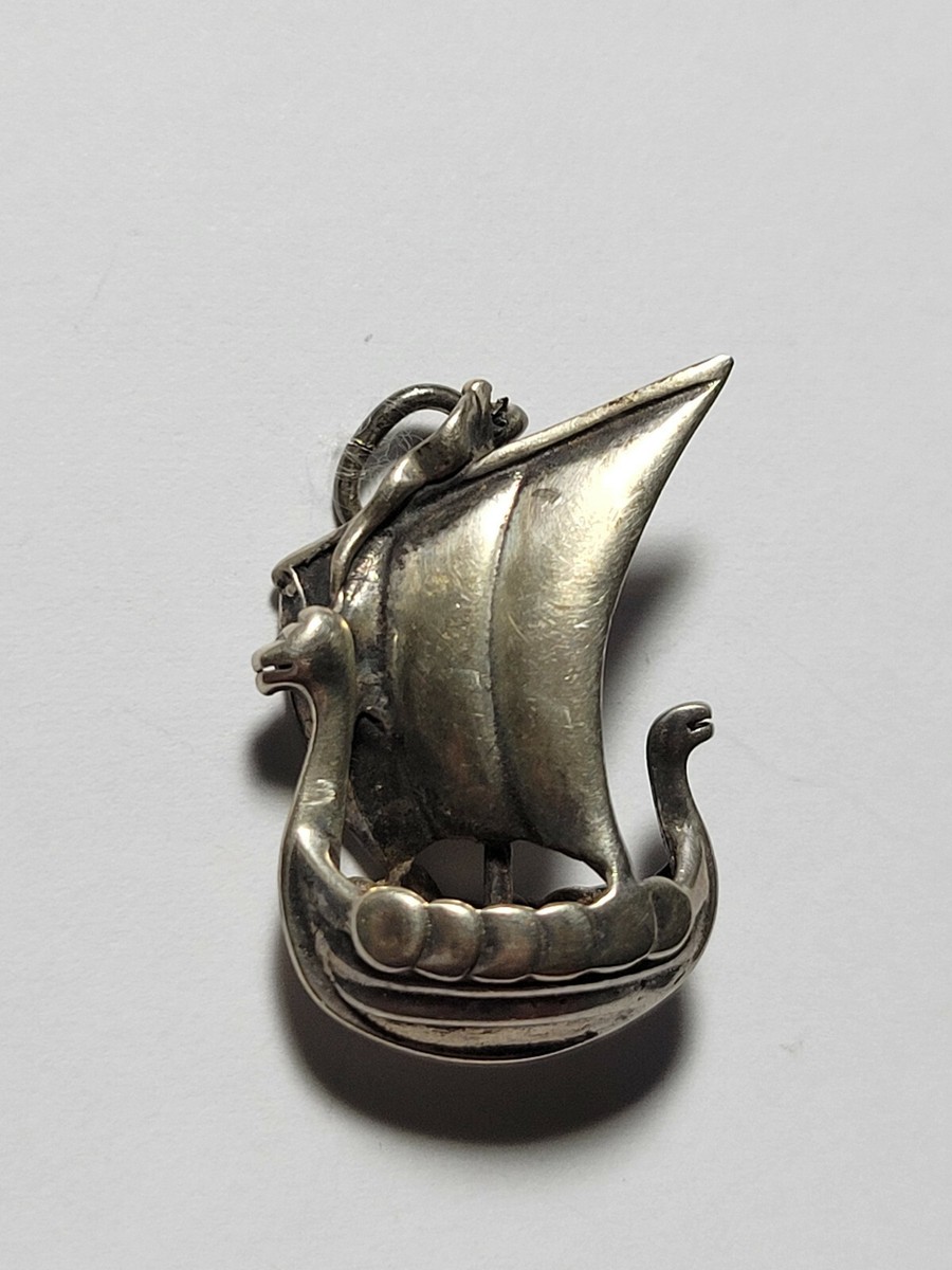 Pendentif Bateau Viking En Argent 925 - WithLoveSilver, Chaîne Non
