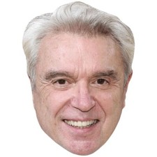 David Byrne Smile Celebrity Mask, Flat Card Face