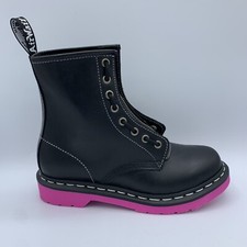 Nueva Bota Wanama Dr. Martens Mujer 6 Estilo 1460 Rosa Selva Suela Cremallera Frontal