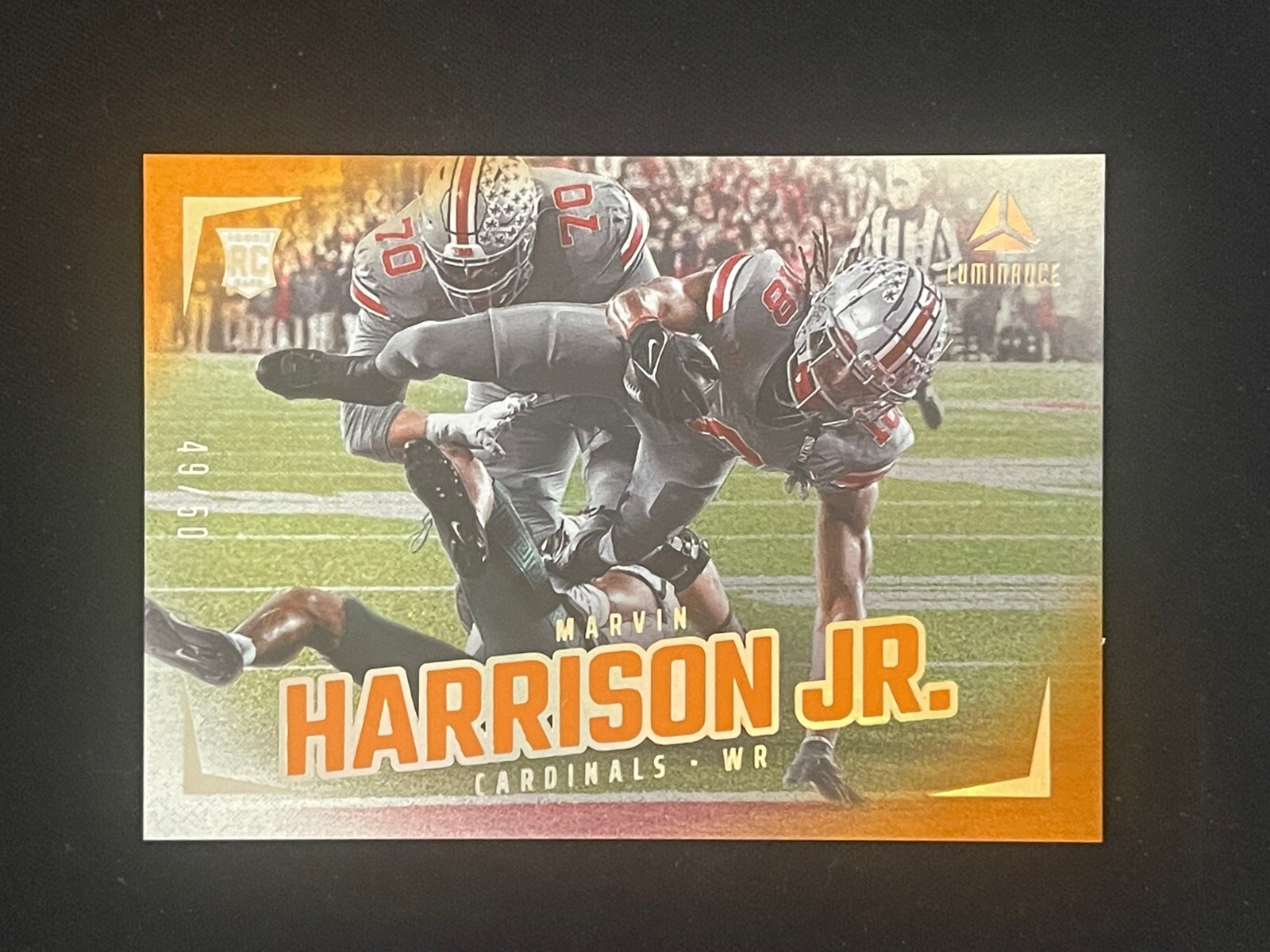 Marvin Harrison Jr 2024 Panini Luminance #180 Orange /50 RC
