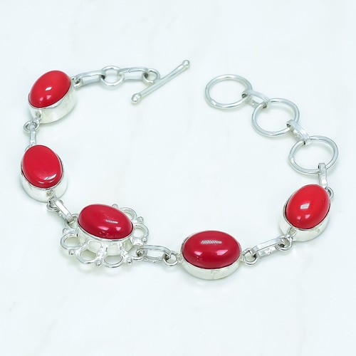 Acheter Bijoux faits à la main en pierre précieuse de corail rouge italien, pendentif en argent sterling 925 pour elle