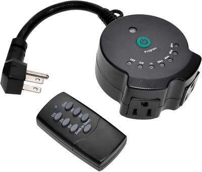 CP Outdoor Lighting Timer, Photoelectric Countdown Timer, 6 Inch Cord, CP50006