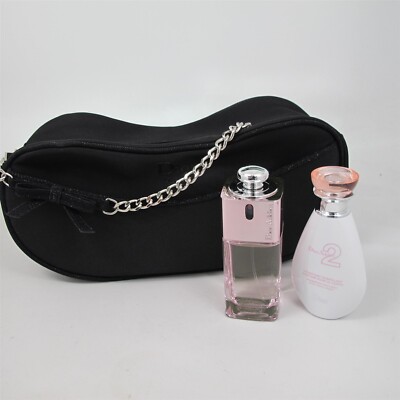 DIOR ADDICT 2 by Dior 3 Pcs Set: 1.7 oz EDT Spray, 1.7 Body Lotion & Purse RARE