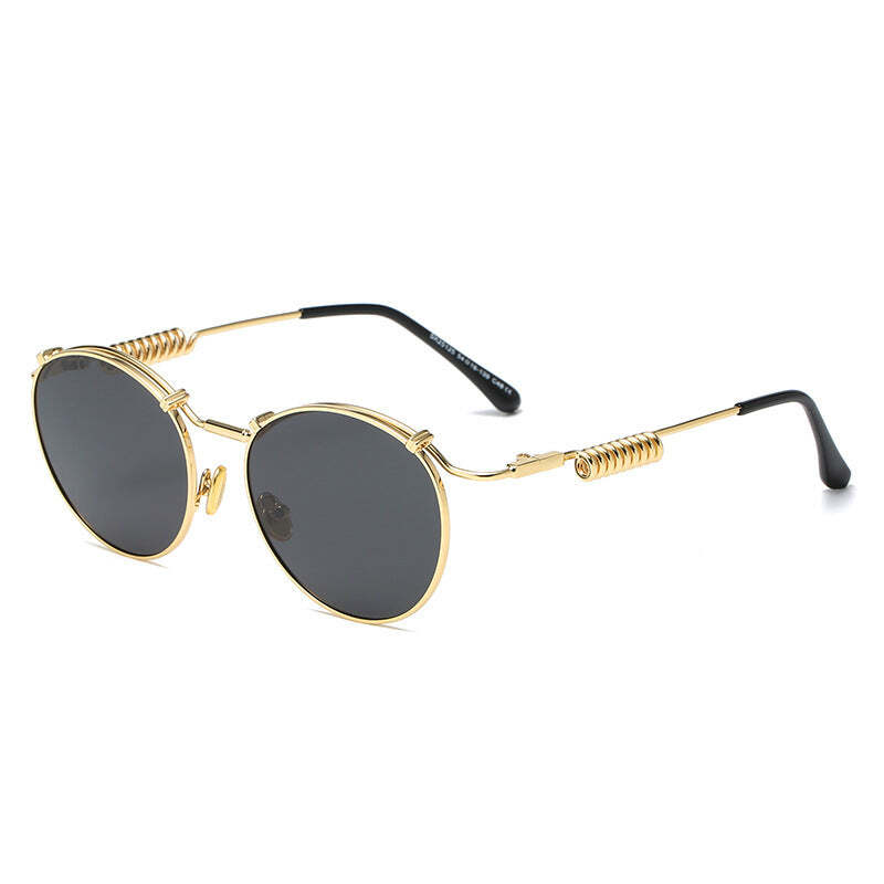 Retro Style Circular Polarized Women's Fashion Spring Temples