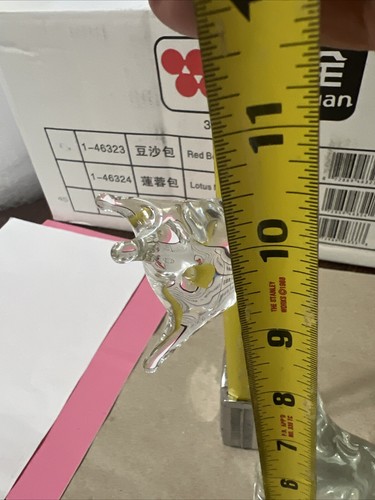 Giraffe Clear Solid Glass Statue Figurine Home Decor Paperweight Art #10 inches - Picture 8 of 9