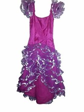 WOMENS' SHOW STYLE DANCE COSTUME  HOT PINK CUBAN RUMBA SIZE 7/8 HALLOWEEN