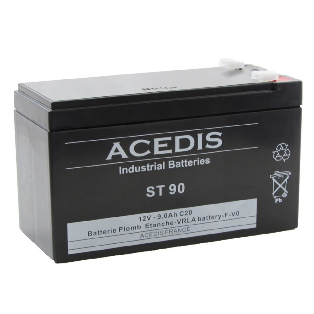 Batterie AGM Acedis ST90 12V 9Ah plomb étanche remplace pile usagée